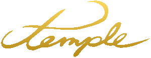 Temple New York script logo